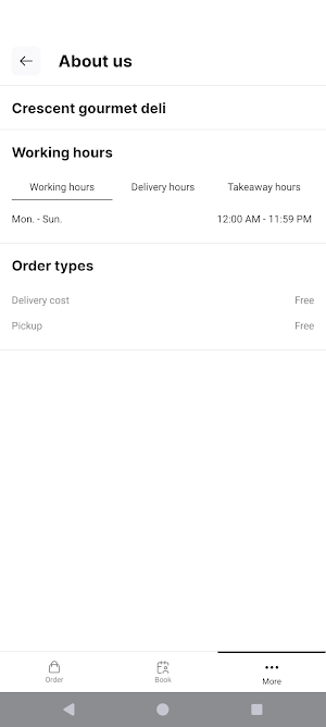 Crescent Gourmet Deli Screenshot 1