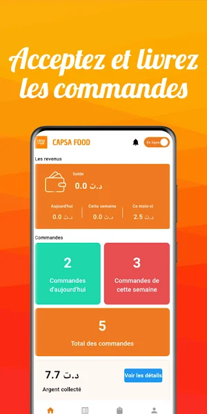 CapsaFood - Livreur Screenshot 2