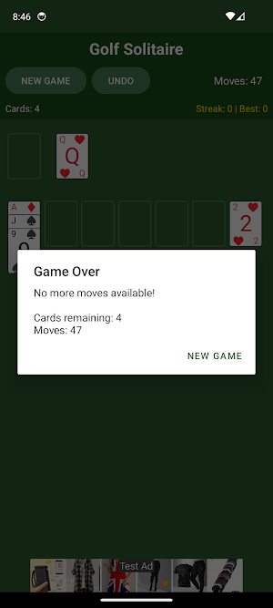 PG Golf Solitaire Screenshot 1