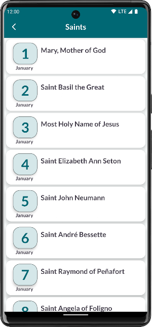 Catholic Liturgical Calendar Screenshot 3