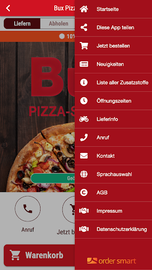 Bux Pizzaservice Screenshot 2