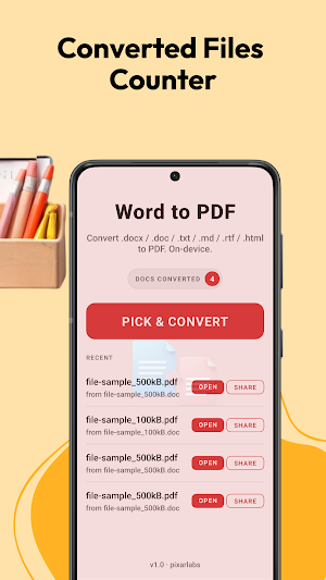 Word to PDF: Doc Converter Screenshot 1