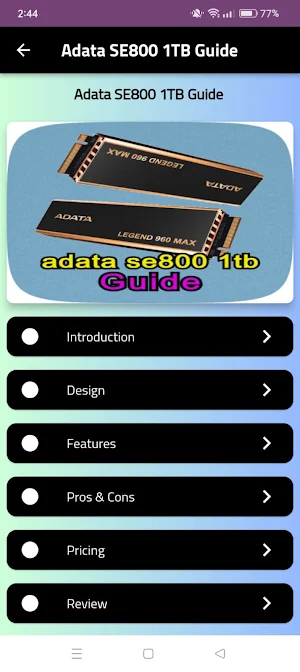 adata se800 1tb guide Screenshot 0