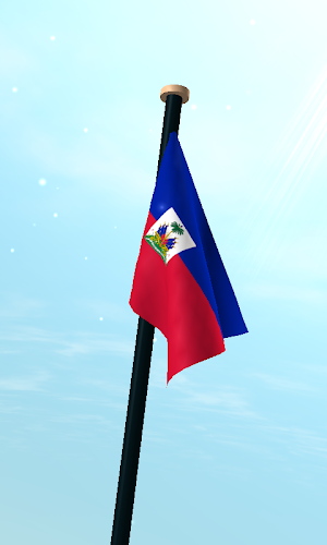 Haiti Flag 3D Free Wallpaper Screenshot 2