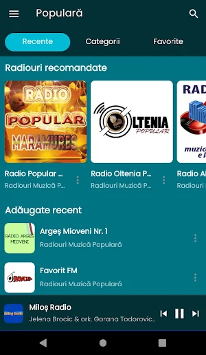 Radio muzică populară Screenshot 0