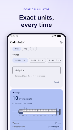 Peptide Calculator & Tracker Screenshot 0