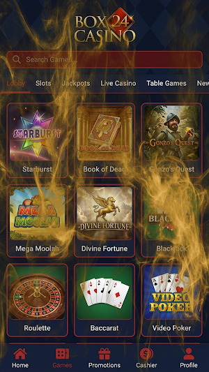 Box 24 Casino Screenshot 1