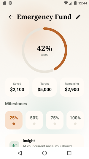 Monthly Savings Planner Screenshot 1