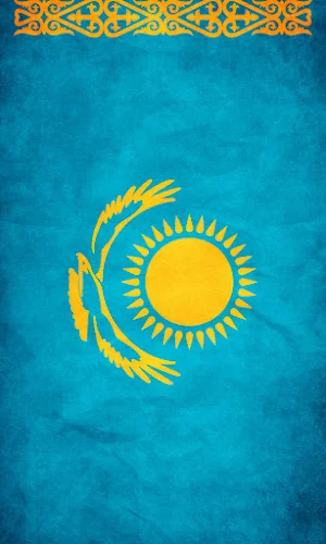 Kazakhstan Flag Wallpaper Screenshot 2