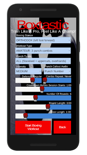 Boxtastic: Bag / Shadow Boxing Home HIIT Workouts Screenshot 1