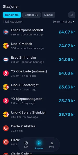 Drivstoffpriser Screenshot 1