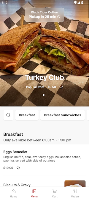 Black Tiger Coffee Screenshot 1
