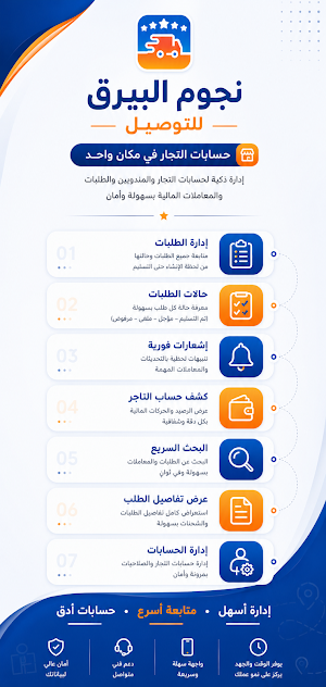 نجوم البيرق للتوصيل Screenshot 0
