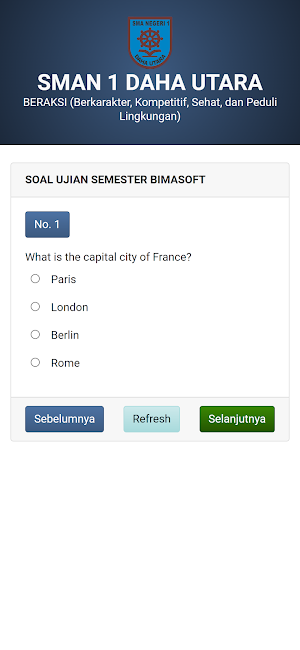 Exam SMA 1 Daha Utara Screenshot 1
