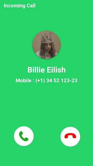 📞Billie Eilish Fake Video Call Simulator Screenshot 2