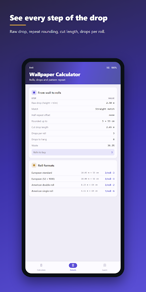 Wallpaper Calculator Screenshot 0