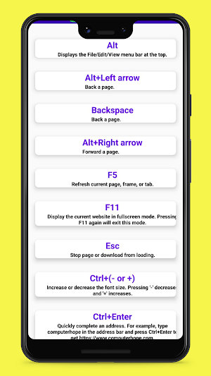 Computer shortcut key Screenshot 3