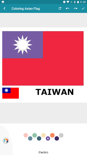 Asian Flags : Coloring Pages Screenshot 2