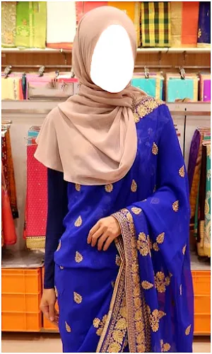 Hijab Women Sarees Photo Montage New Screenshot 3