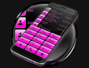Dialer Gloss Pink Theme Screenshot 3