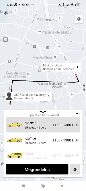 Zenit-Auto Taxi Miskolc Screenshot 3