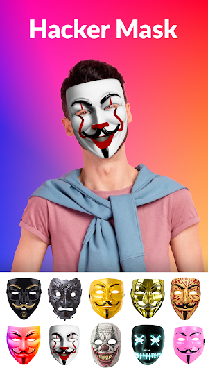 Marshmello Mask Photo Editor Screenshot 1