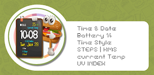 Burger Animated Watch Face Screenshot 1