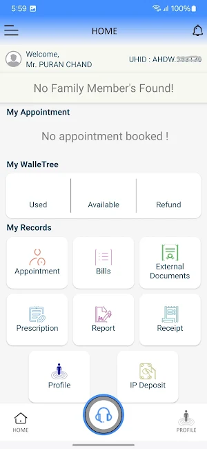 Aakash Patient Portal Screenshot 1