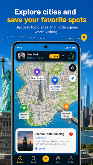 Travary: Travel Map & Planner Screenshot 1