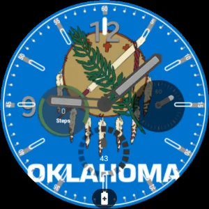 Oklahoma Flag Watchface Screenshot 1