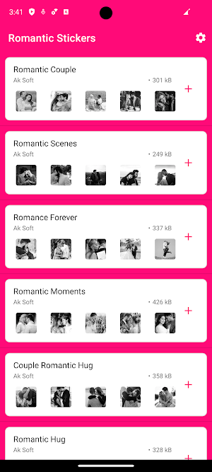 Romantic Stickers Screenshot 0