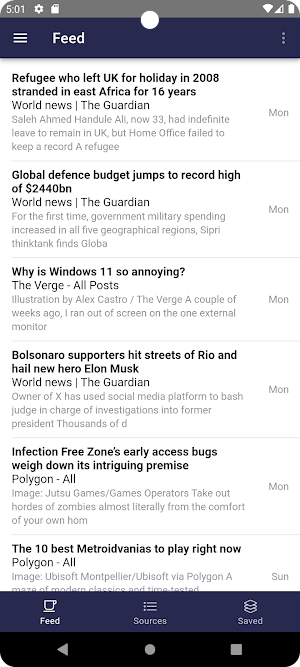 Just RSS - OSS RSS Reader Screenshot 2