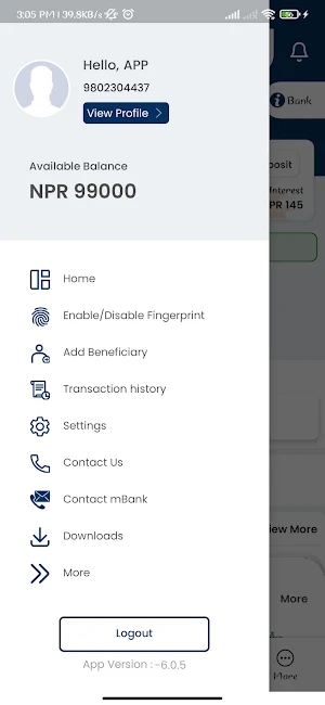Nawa Bishwas Mobile Banking Screenshot 1