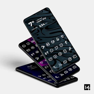 Aline White: linear icon pack Screenshot 0