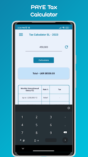 Tax Calculator - Sri Lanka Screenshot 1
