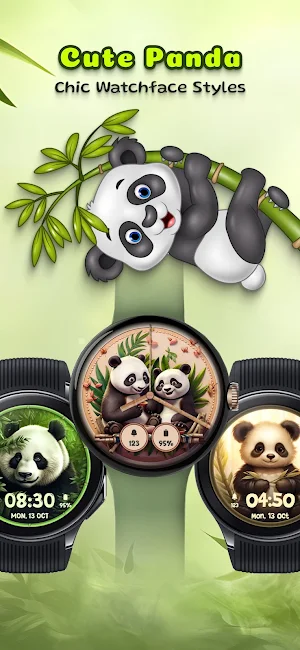 Cute Panda Watch Faces PRO Screenshot 0