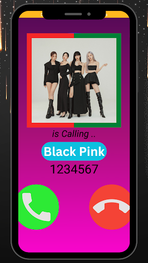 Black Pink Fake Call. Screenshot 2