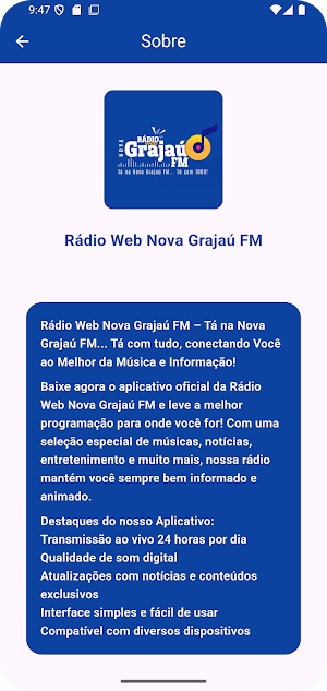 Rádio Web Nova Grajaú FM Screenshot 2