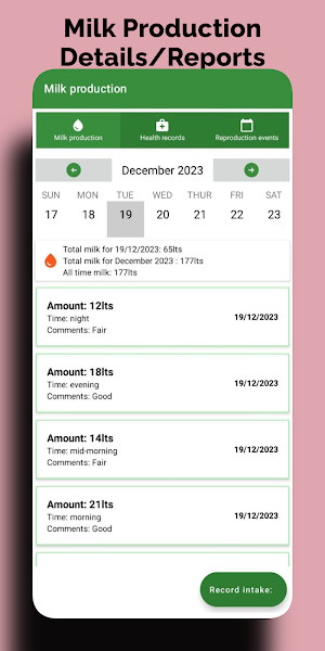 Dairy Cattle Management App Screenshot 2