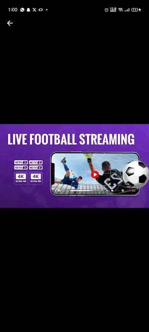 Premium Live Football Streams Screenshot 0