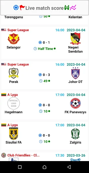 Live Football Score Screenshot 2