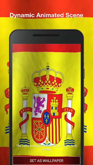3D Spain Flag Live Wallpaper Screenshot 1