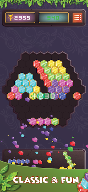 Hexagon Blocks - Fun puzzle Screenshot 3