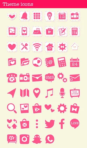 Candy Hearts Theme +HOME Screenshot 3