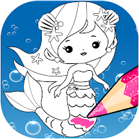 Mermaid Princess Coloring Book
