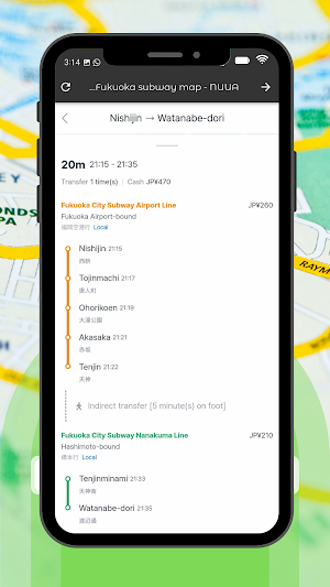 Fukuoka Metro Map Screenshot 2