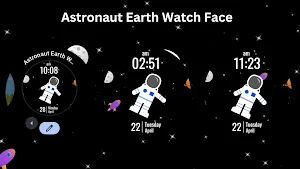 Astronaut Earth Watch Face Screenshot 2