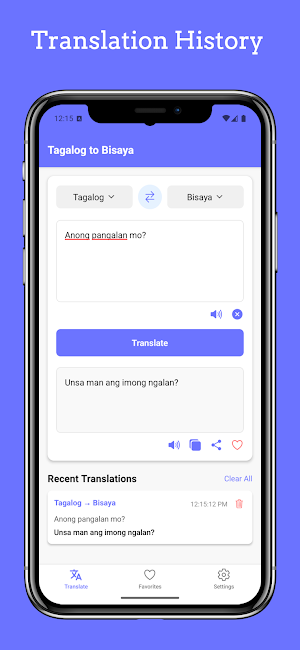 Tagalog to Bisaya Translator Screenshot 0