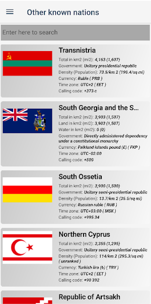 Countries Screenshot 2