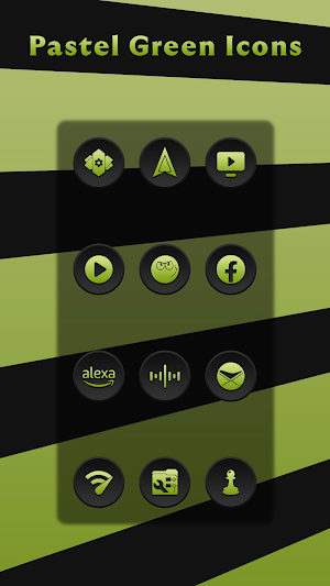 Pastel Green On Gray Icons Screenshot 3
